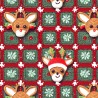 100% Cotton Digital 3D Fabric Little Johnny Christmas Reindeer Knitted