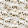 100% Cotton Digital 3D Fabric Little Johnny Christmas Polar Bears 149cm Wide