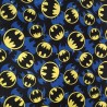 100% Cotton Fabric Camelot Fabric Batman Logo Overlay