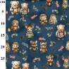 Alpine Fleece Fabric 4 Way Stretch Seasonal Forest Animals Woodland 150cm Wide