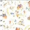 100% Brushed Digital Cotton Flannel Fabric Fairy Tale Animals Cat Cow 148cm Wide