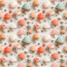 100% Cotton Digital 3D Fabric Little Johnny Mushrooms Toadstool Fungi 149cm Wide