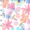 PU Face Polyester Back Water Repellent Print Flower Floral Ely Street 138cm Wide