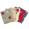 SALE 100% Cotton Fabric 5 x Fat Quarter Bundle Christmas Critters Debbie Shore