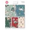 SALE 100% Cotton Fabric 5 x Fat Quarter Bundle Freddie & Friends Together at Christmas