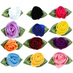 Large Ribbon Rose With Green Leaves In 30 Colours