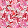 100% Cotton Digital Fabric Timeless Treasures Gnomes And Hearts Valentine Love