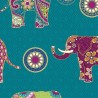100% Cotton Fabric Benartex Return To Hope Elephant Wonder Florals 112cm Wide