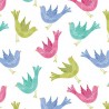 100% Cotton Fabric Benartex Chalk Garden Birdsong Birds Wildlife Fly 112cm Wide