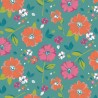 100% Cotton Fabric Nutex Floral Dreams Blossom Flower Tempest Street 112cm Wide