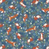 100% Cotton Fabric Nutex Forest Wonder Foxes Wildlife Woodland Trees 112cm Wide