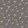 100% Cotton Fabric Nutex Forest Wonder Hedgehogs Strawberry Blossom 112cm Wide