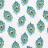 Cotton Jersey Fabric Stretchy Dressmaking Peacock Feather Birds Wings 150cm Wide