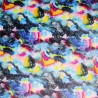 Bubs Digitally Printed Fleece Fabric Watercolour Rainbow Galaxy Space 150cm Wide