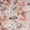 Bubs Digitally Printed Fleece Fabric Woodland Baby Animals Deers Fox 150cm Wide