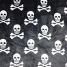 Cuddle Fleece Fabric Soft Luxurious Skulls Pirate Skull & Crossbones 144cm Wide