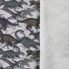 Alpine Fleece Soft Sweatshirt Fabric Dino Print Camo Design Dinosaurs 145cm Wide