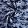 Alpine Fleece Soft Sweatshirt Fabric Roaming Dinos Dinosaurs Jurassic 150cm Wide