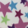 Printed Polar Fleece Soft Fabric Multi Stars Multicolour Rainbow Star 152cm Wide