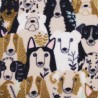 Printed Polar Fleece Soft Fabric Cute Dogs Puppies Dalmatians Collie 152cm Wide