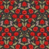 SALE 100% Cotton Fabric Lewis & Irene Mirrored Poppies & Hares Floral Dark 112cm Wide