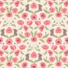 SALE 100% Cotton Fabric Lewis & Irene Mirrored Poppies & Hares Floral Cream 112cm Wide