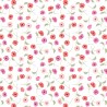 SALE 100% Cotton Fabric Lewis & Irene Multi Poppies Floral Carr Close White 112cm Wide