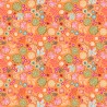 SALE 100% Cotton Fabric Lewis & Irene Coral Glow In The Dark Sealife Orange 112cm Wide