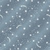 SALE 100% Cotton Fabric Lewis & Irene Space Glow Stars Light Blue 112cm Wide