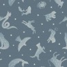 SALE 100% Cotton Fabric Lewis & Irene Space Glow Constellations Grey 112cm Wide