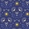 SALE 100% Cotton Fabric Lewis & Irene Celestial Garden Dusk Metallic 112cm Wide