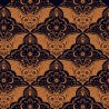 SALE 100% Cotton Fabric Lewis & Irene Cast A Spell Floral Bat Orange 112cm Wide