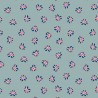 SALE 100% Cotton Fabric Lewis & Irene Union Jack Hearts Duck Egg Blue Metallic