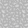 SALE 100% Cotton Fabric Lewis & Irene Wild Animals And Hearts Grey 112cm Wide