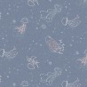 SALE 100% Cotton Fabric Lewis & Irene Jellyfish Dance Porpoise Purple 112cm Wide