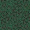 SALE 100% Cotton Fabric Lewis & Irene 12Days Of Christmas Holly Black 112cm Wide