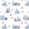 SALE 100% Cotton Fabric Lewis & Irene Forest Friends Foxes White 112cm Wide