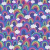 SALE 100% Cotton Fabric Lewis & Irene Over The Rainbow Allover Blue 112cm Wide