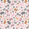 SALE 100% Cotton Fabric Lewis & Irene Piggy Tales Pigs Farm Cream 112cm Wide