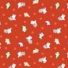 SALE 100% Cotton Fabric Lewis & Irene Halloween Spooky Ghosts Orange 112cm Wide