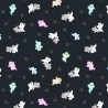 SALE 100% Cotton Fabric Lewis & Irene Halloween Spooky Ghosts Black 112cm Wide