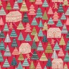 SALE 100% Cotton Fabric Lewis & Irene Gingerbread Season Forest Red 112cm Wide