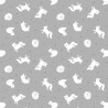 SALE 100% Cotton Fabric Lewis & Irene Arctic Fox Animals Silver 112cm Wide