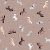 SALE 100% Cotton Fabric Lewis & Irene Countryside Horses Latte 112cm Wide