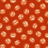 SALE 100% Cotton Fabric Lewis & Irene Glow In The Dark Pumpkin Orange 112cm Wide