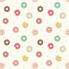 SALE 100% Cotton Fabric Lewis & Irene Sweet Things Doughnuts Cream 112cm Wide