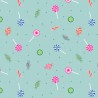 SALE 100% Cotton Fabric Lewis & Irene Sweet Things Lolly Duckegg Blue 112cm Wide