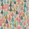 SALE 100% Cotton Fabric Lewis & Irene Gingerbread Season Forest Butterscotch