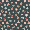 SALE 100% Cotton Fabric Lewis & Irene Gingerbread Season Shapes Dark 112cm Wide