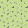 SALE 100% Cotton Fabric Lewis & Irene Polar Animals Seals Iced Lime 112cm Wide